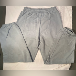 Reformation blueish sweat‎ pants, DIY distress, sz M